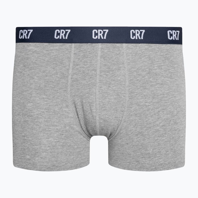 Pánské boxerky CR7 Basic Trunk 3 páry grey melange/white/navy 5