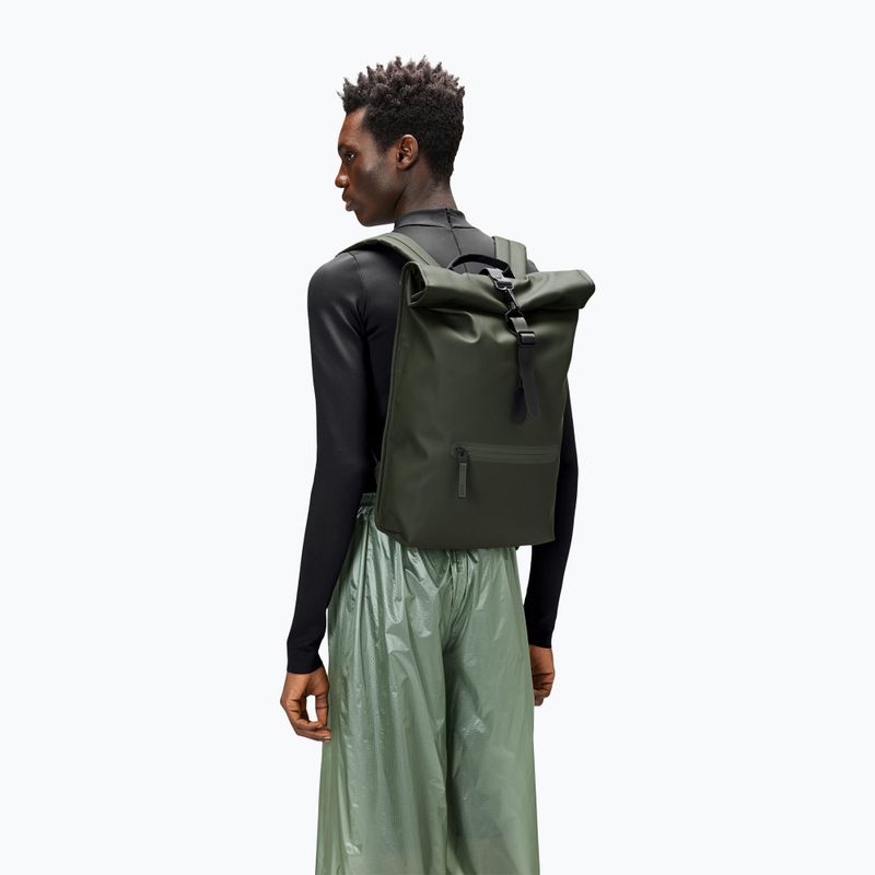 Městský batoh Rains Rucksack Rolltop 13 + 4 l green 3