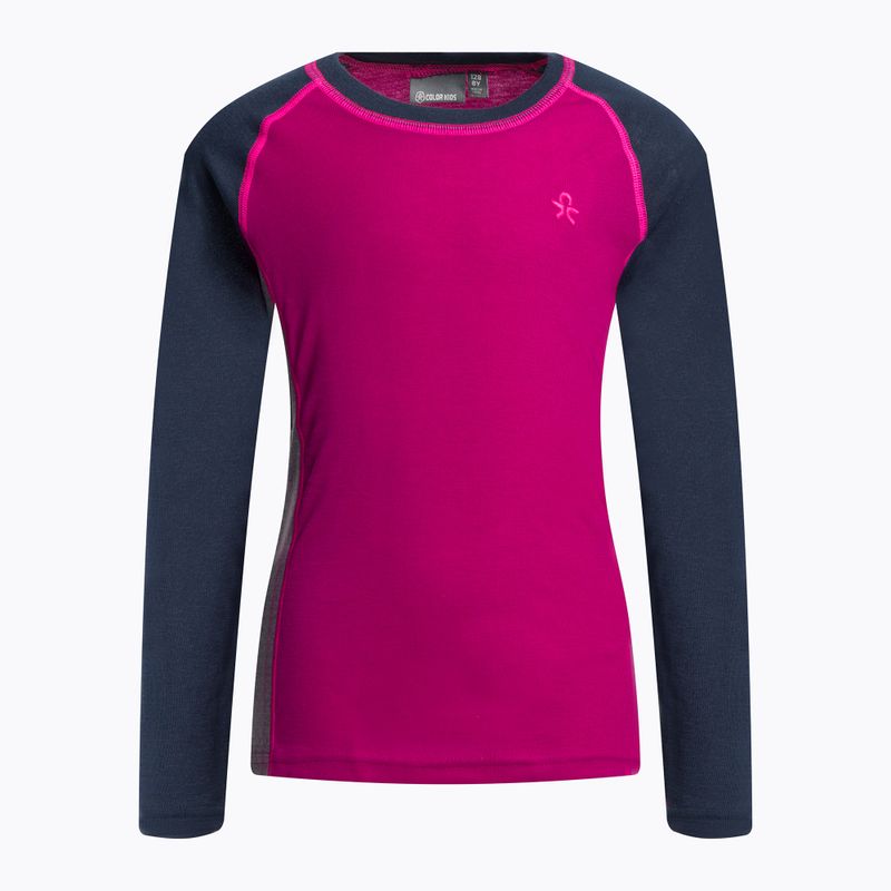 Dětské termoprádlo Color Kids Ski Underwear Colorblock różowo-černá 740777.5885 2