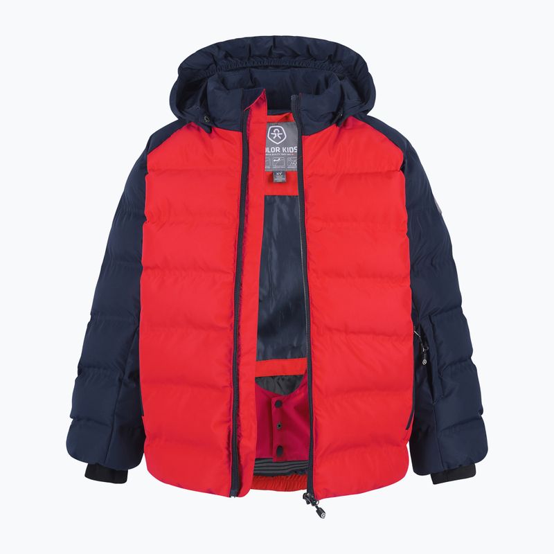 Dětská lyžařská bunda Color Kids Ski Jacket Quilted AF 10.000 červeno-černá 740695 2