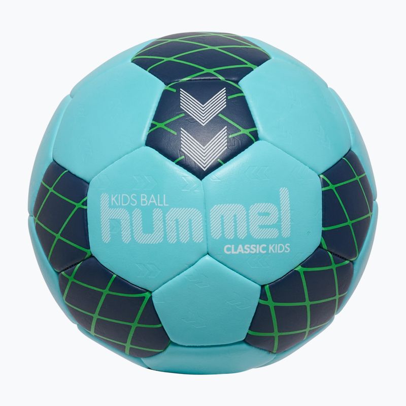 Míč na házenou pro děti Hummel Classic HB Jr light blue/marine/green size 0.0