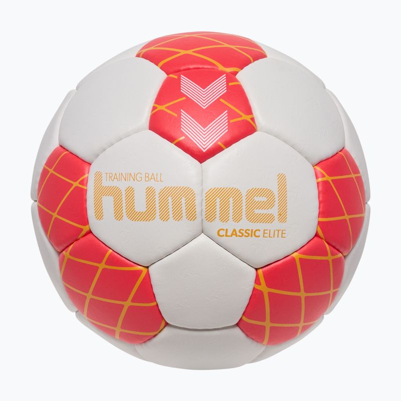 Míč na házenou Hummel Classic Elite HB off white/red/orange size 3