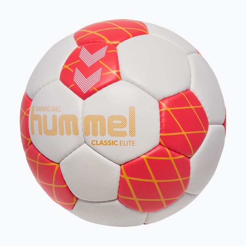 Míč na házenou Hummel Classic Elite HB off white/red/orange size 3 2
