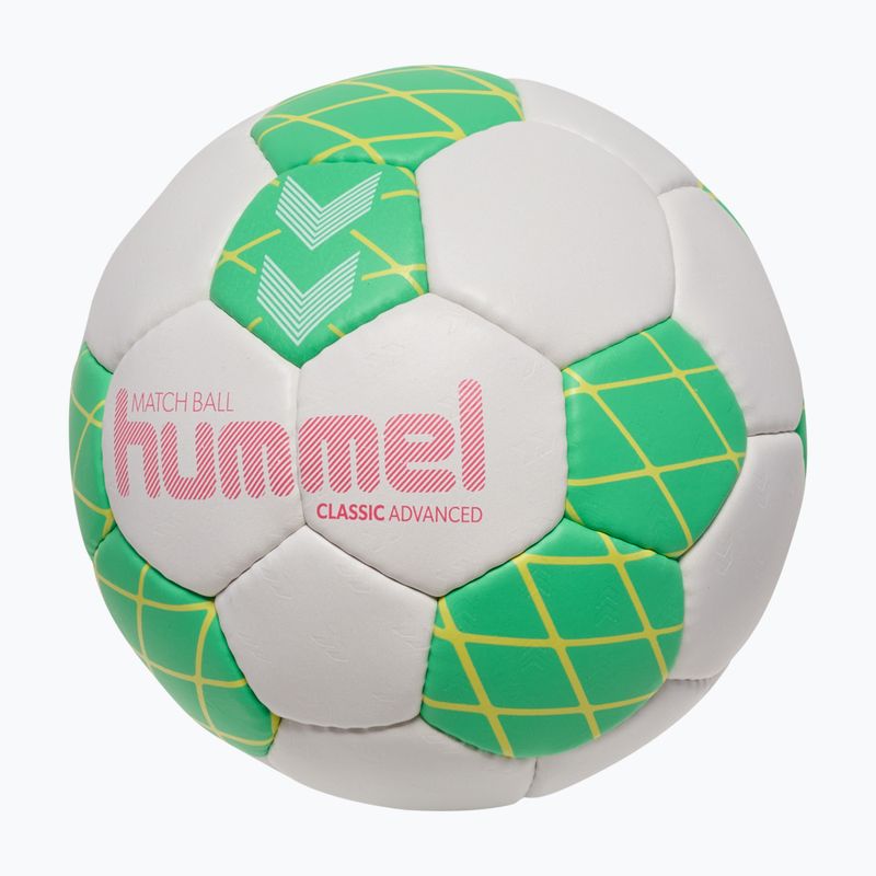 Míč na házenou Hummel Classic Advanced HB off white/green/yellow size 2 2