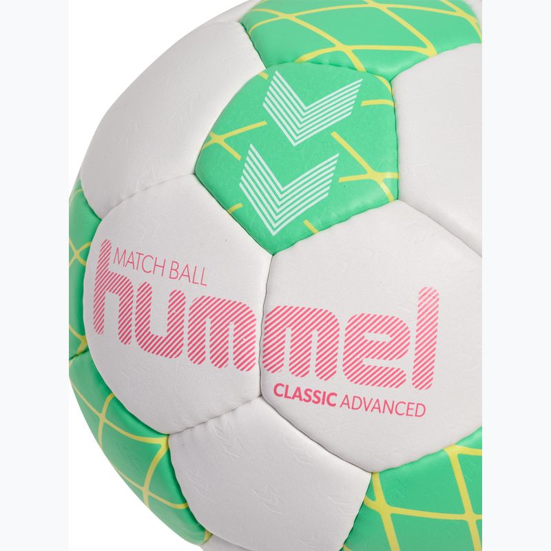 Míč na házenou Hummel Classic Advanced HB off white/green/yellow size 2 4