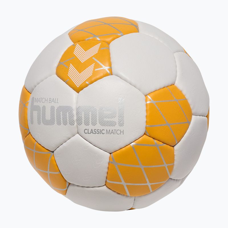 Míč na házenou Hummel Classic Match HB off white/orange/silver size2 2