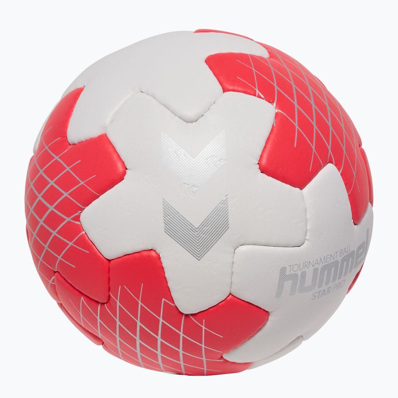 Míč na házenou Hummel Star Pro HB off white/red/silver size 2 2