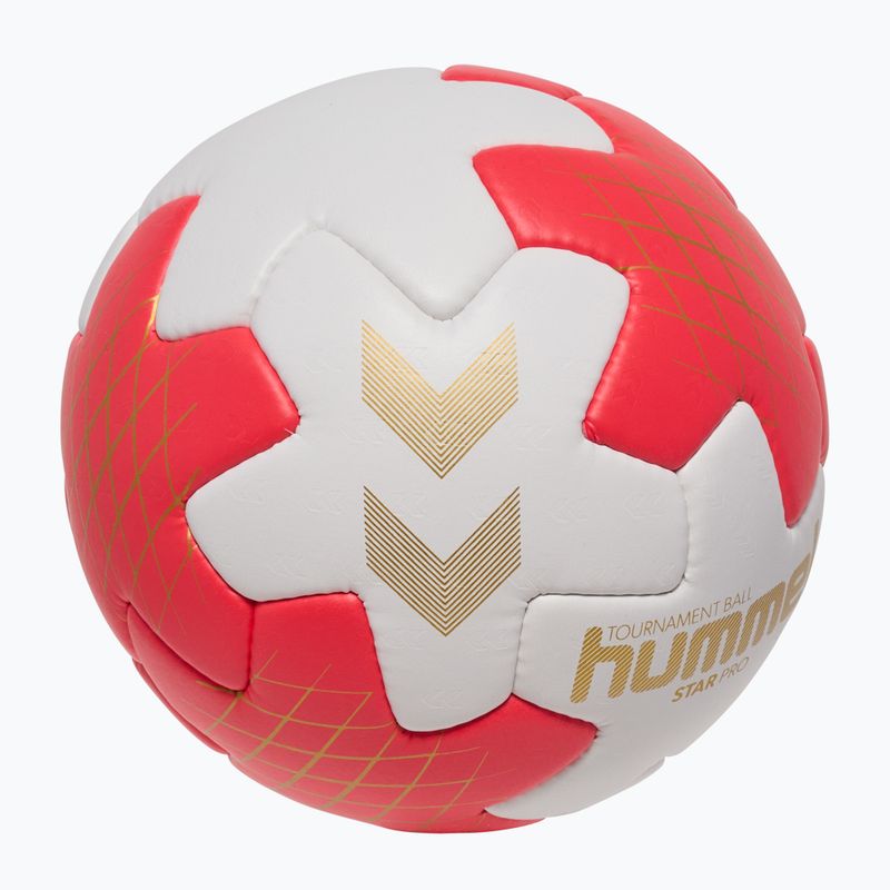 Míč na házenou Hummel Star Pro HB off white/red/gold size 3 2