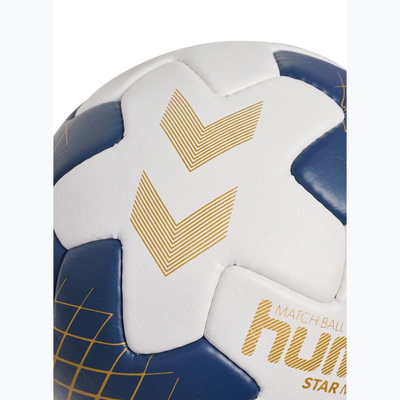 Míč na házenou Hummel Star Mach off white/marine/gold velikost 3 4