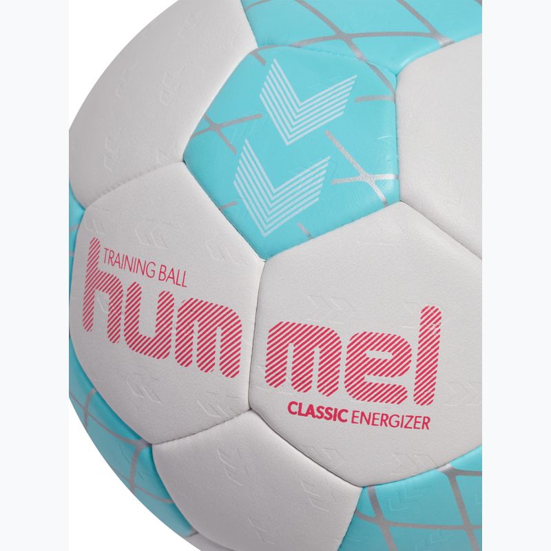 Míč na házenou Hummel Classic Energizer off white/light blue/marine size 0 4