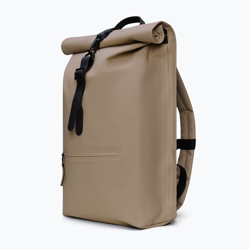 Městský batoh Rains Rucksack Rolltop Beige 2