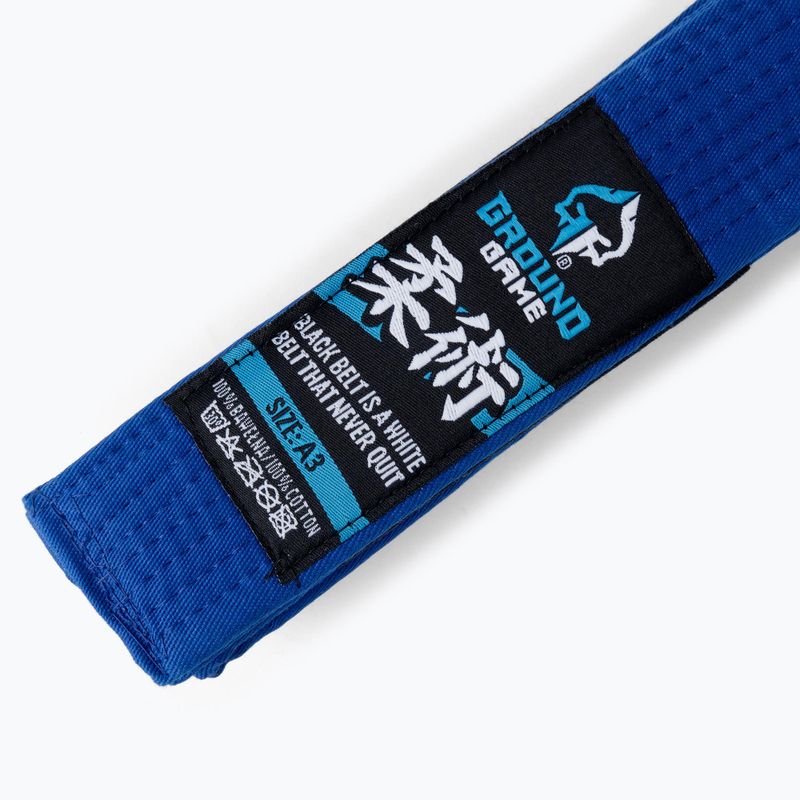 Opasek pro BJJ Ground Game modrý GIBELTBLU01 3