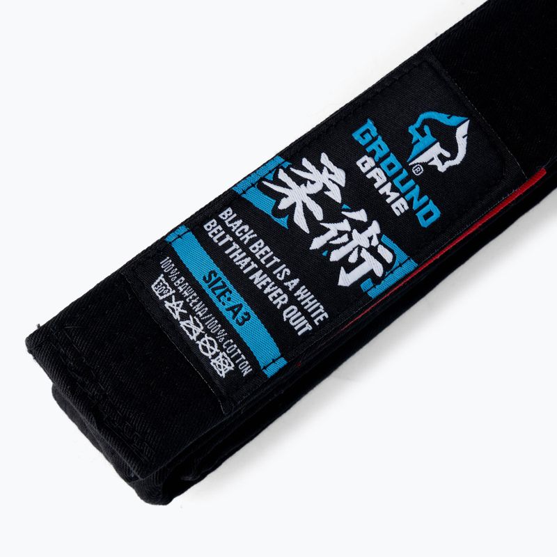 Opasek pro BJJ Ground Game černý GIBELTBLA02 3