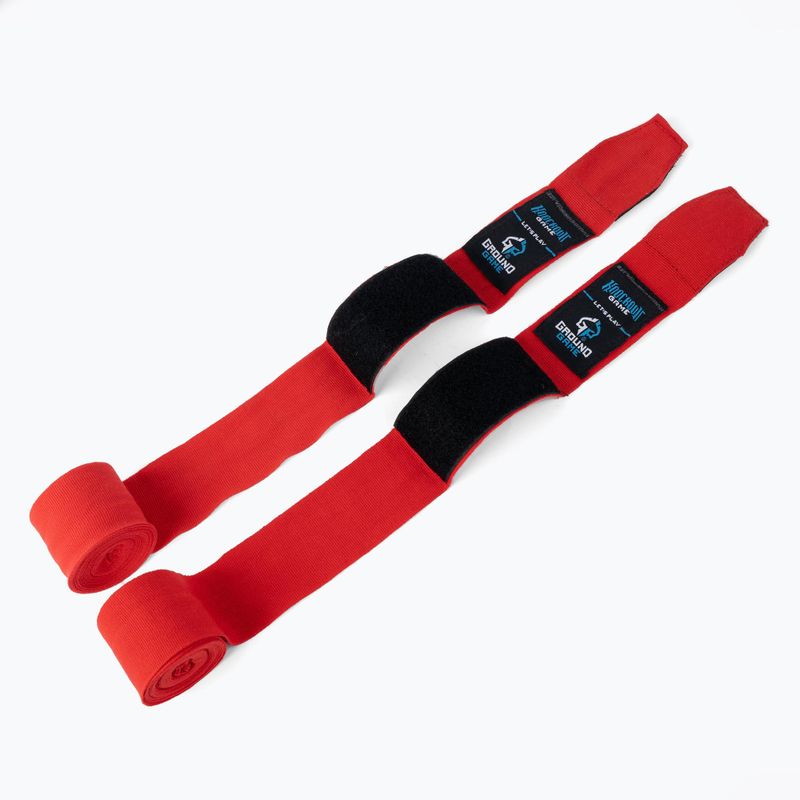 Boxerské obvazy GroundGame "Classic" červené HANDWRCLRED 3