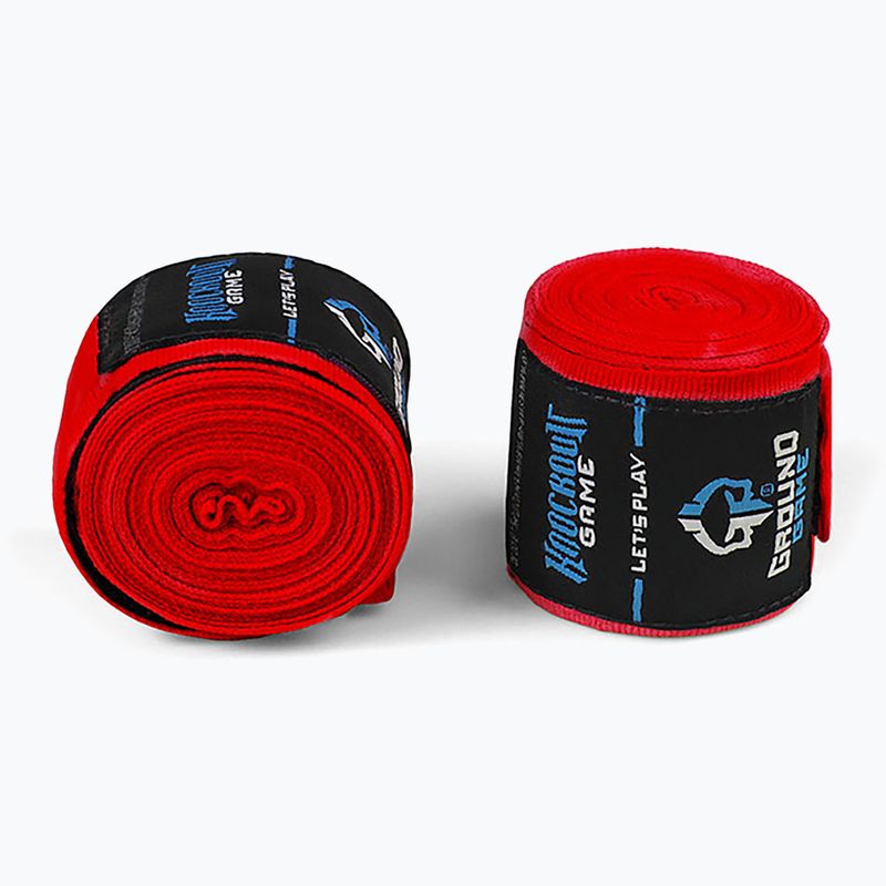 Boxerské obvazy GroundGame "Classic" červené HANDWRCLRED 2