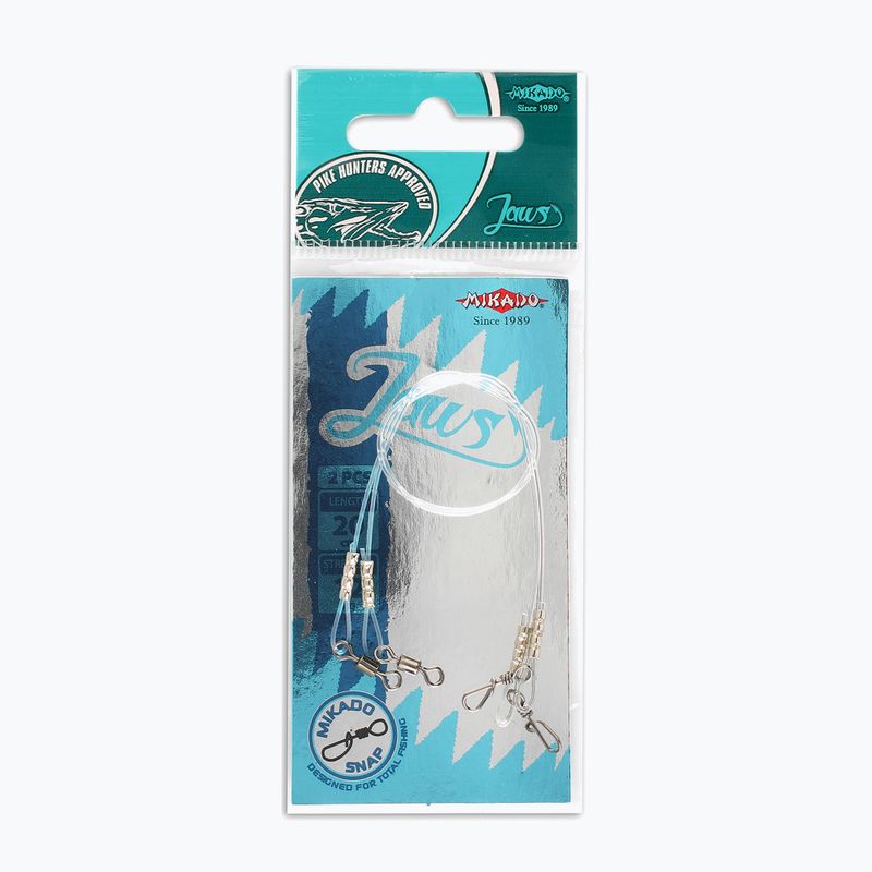 Mikado Fluorocarbon spinning leader Jaws Medium 12 kg 2 ks transparentní ZGJ01-25-12