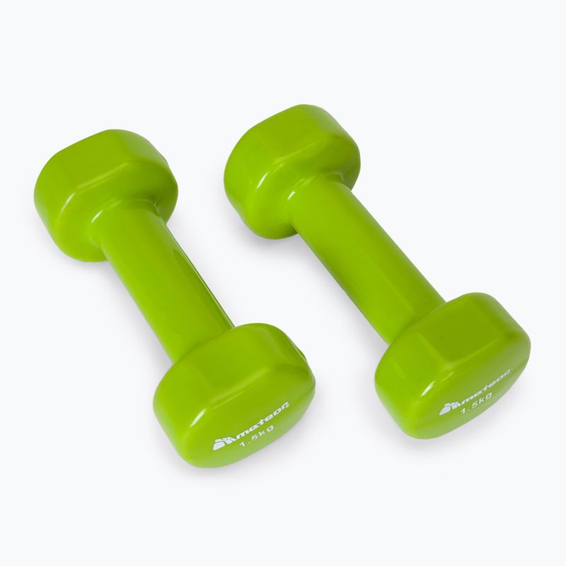 Činky Meteor 2 x 1 5 kg zelené 30183 2