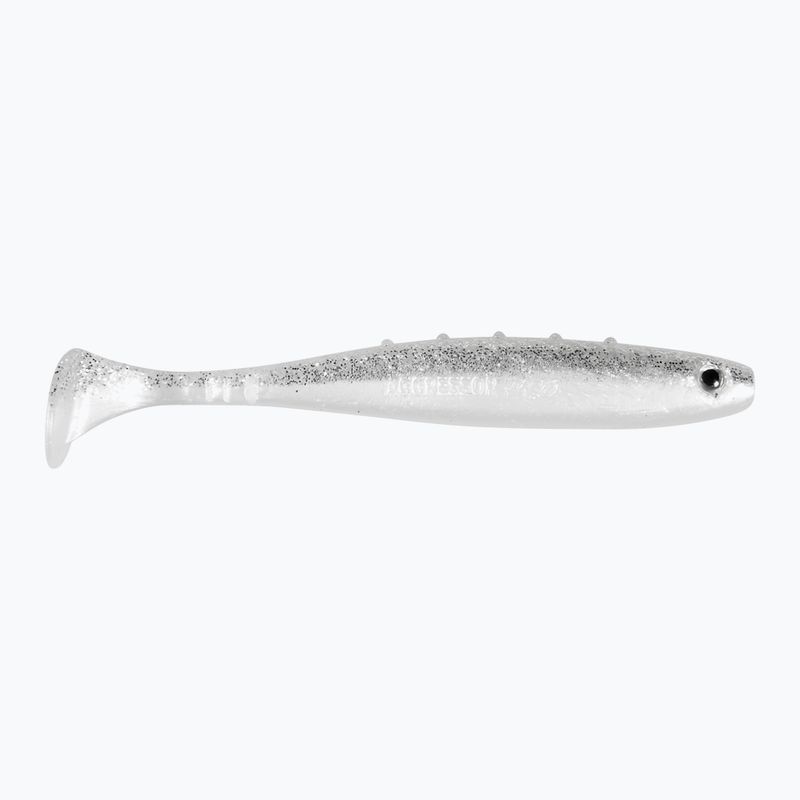 Gumová nástraha Dragon V-Lures Aggressor Pro 3 ks. Stříbrný třpyt CHE-AG40D-01-910