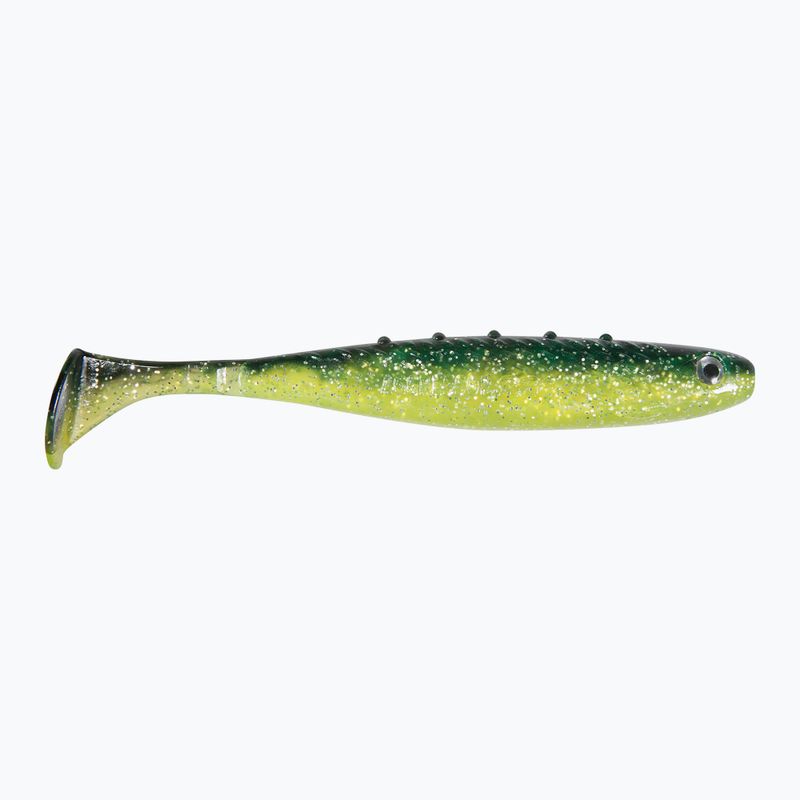 Gumová nástraha Dragon V-Lures Aggressor Pro 3 ks. Chartreuse/Black/Silver Glitter CHE-AG40D-30-101
