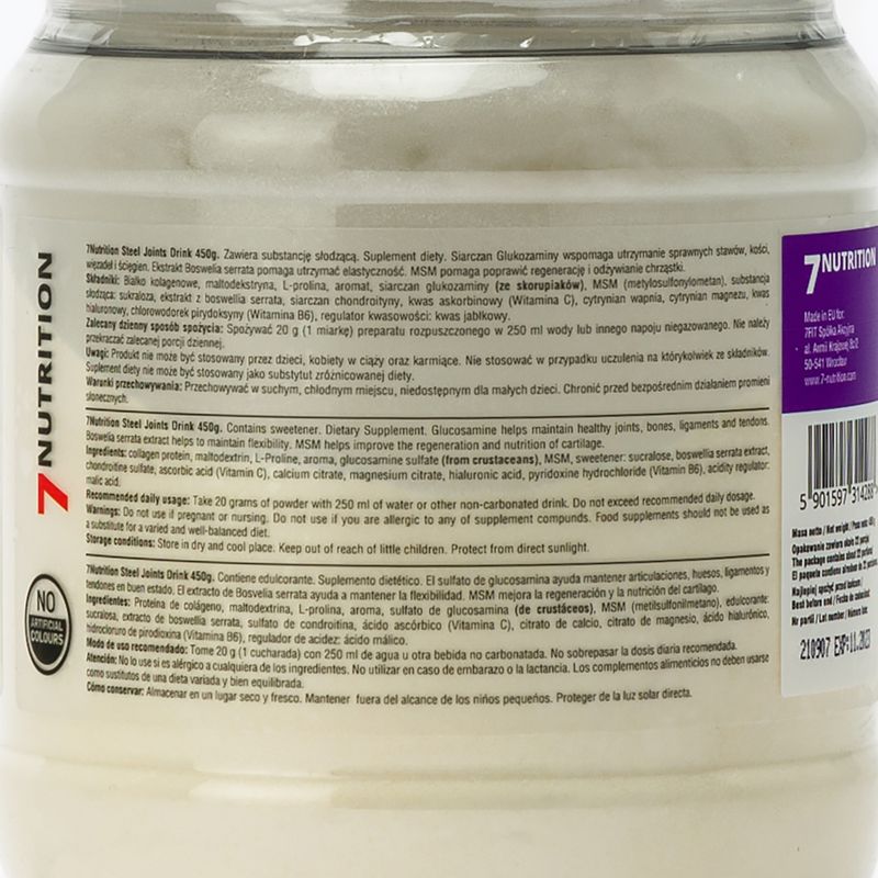 Steel Joints Drink 7Nutrition kloubní výživa 450g citron 7Nu000394 2