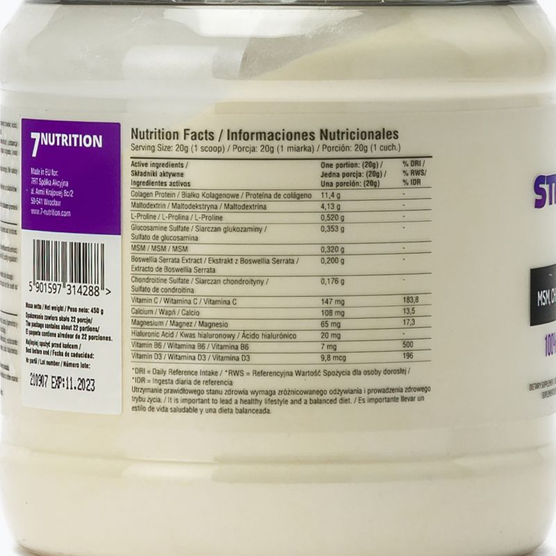 Steel Joints Drink 7Nutrition kloubní výživa 450g citron 7Nu000394 3