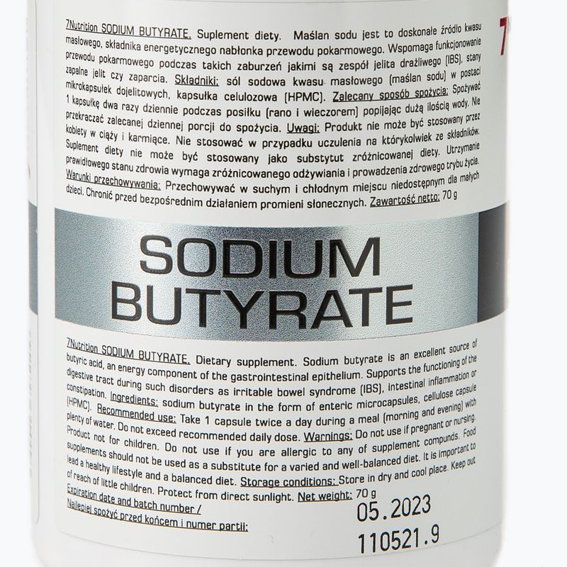 Sodium Butyrate 580mg 7Nutrition podpora trávení 100 kapslí 7Nu000416 3