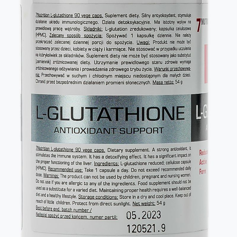 L-Glutathione 7Nutrition antyoksydant 90 kapslí 7Nu000466 2