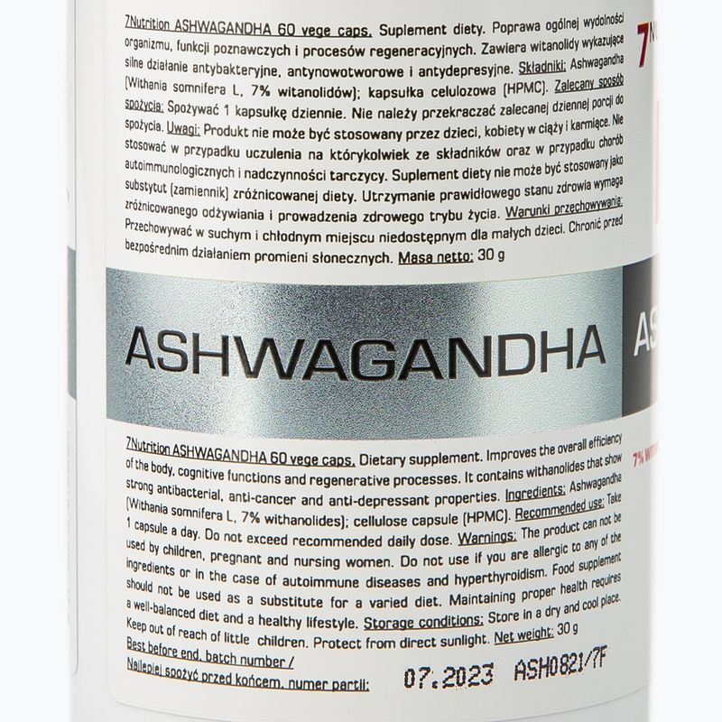 Ashwagandha 7% 7Nutrition výkonnost 60 kapslí 7Nu000458 2