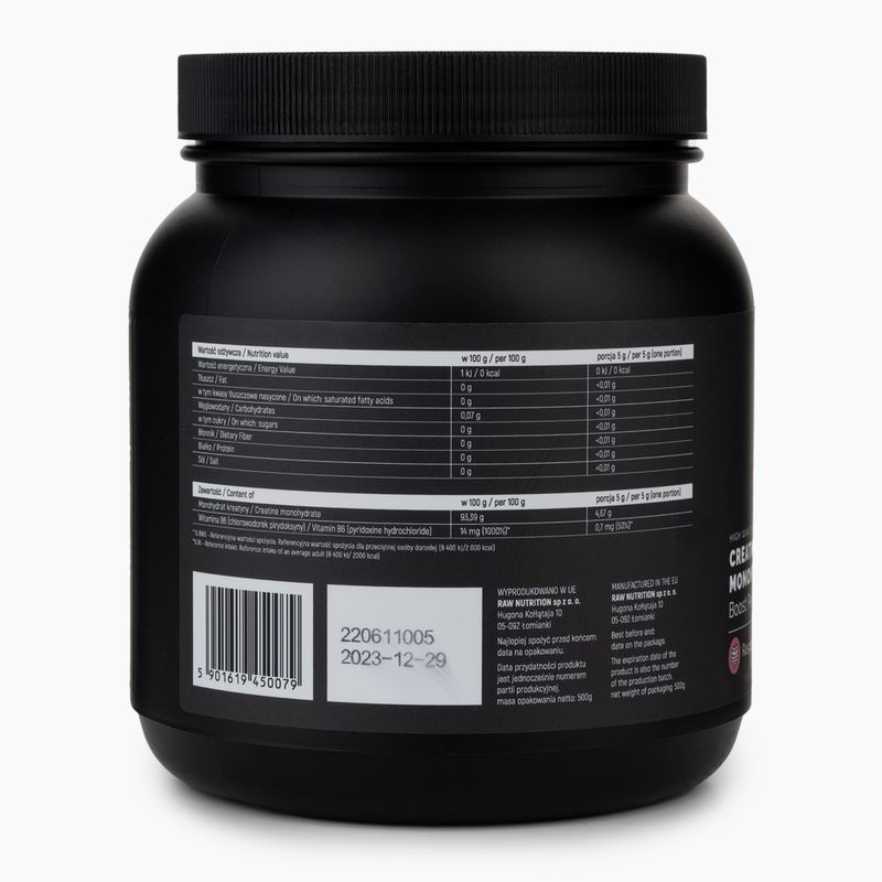 Monohydrát Raw Nutrition Kreatin 500g malina MONO-59016 2