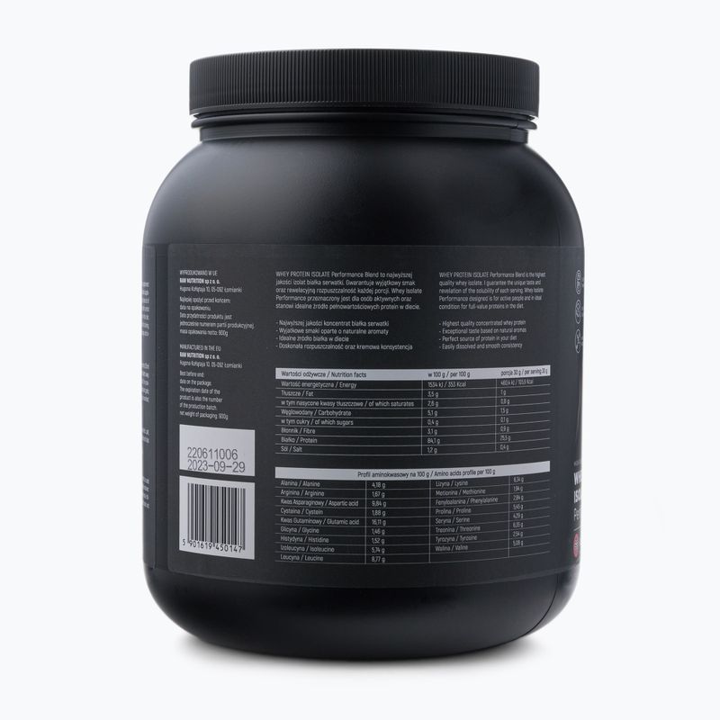 Syrovátkový proteinový izolát Raw Nutrition 900g malina WPI-59017 3