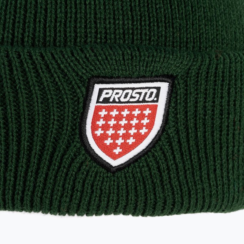Zimní čepice pánská PROSTO Brand zelená KL222MACC2172U 4