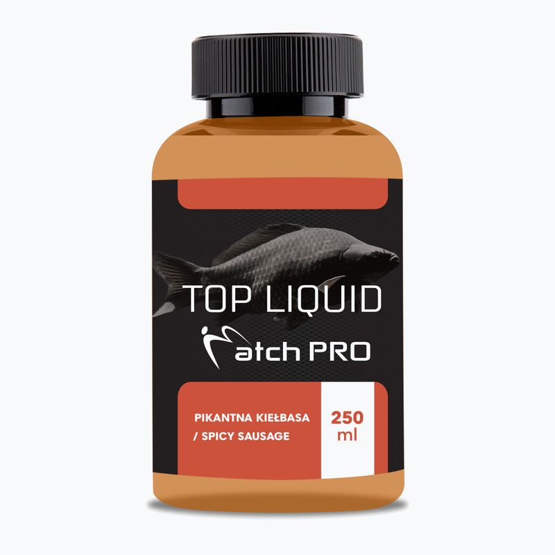 MatchPro Spicy Sausage oranžová tekutina pro návnady a mořské nástrahy 970404