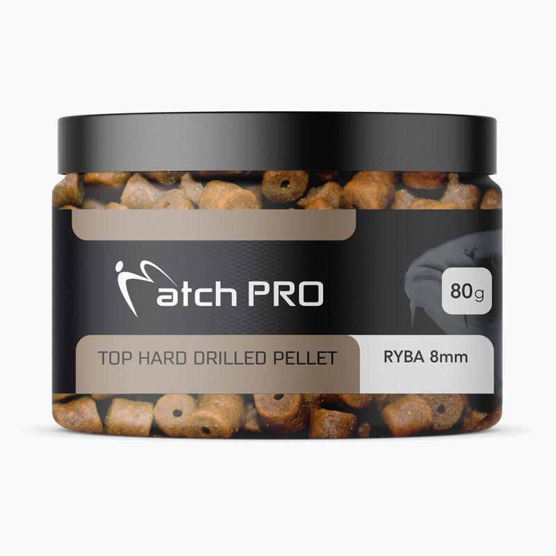 MatchPro Top Hard Fish pelety s háčkem 12 mm hnědé 979615