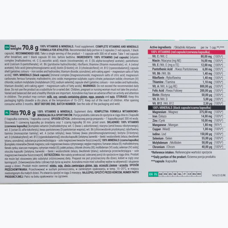 100% Vitamins & Minerals Trec komplex vitamínů a minerálů 60 kapslí TRE/611 2