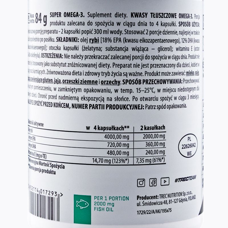 Super Omega 3 Trec mastné kyseliny 60 kapslí TRE/165 3