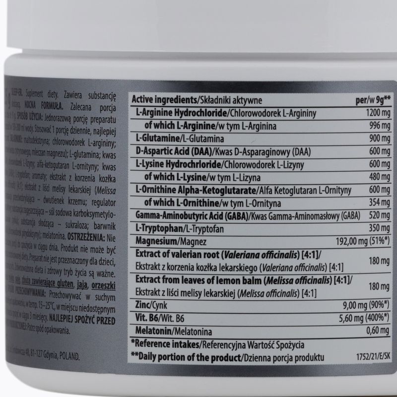 Sleep-ER Trec doplněk před spaním jako podpora regenerace 225g pomeranč-tropické ovoce TRE/598#POMTR 2