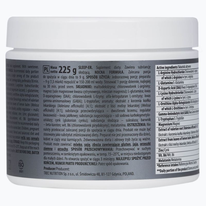 Sleep-ER Trec doplněk před spaním jako podpora regenerace 225g pomeranč-tropické ovoce TRE/598#POMTR 3