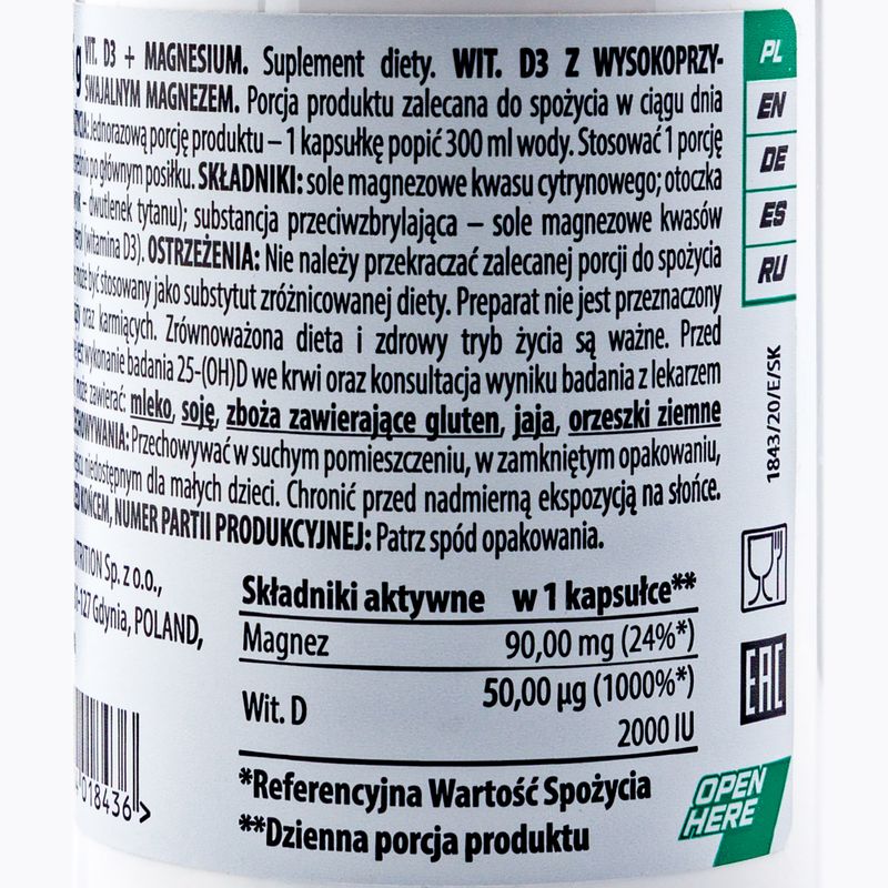 Vitamin D3 + Magnesium Trec vitamín D3 + hořčík 60 kapslí TRE/814 3