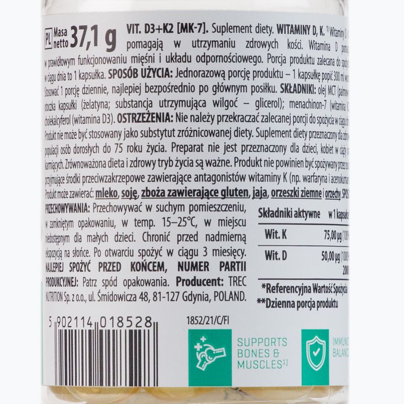 Vitamin D3 K2 (MK-7) Trec komplex vitamínů 60 kapslí TRE/539 2