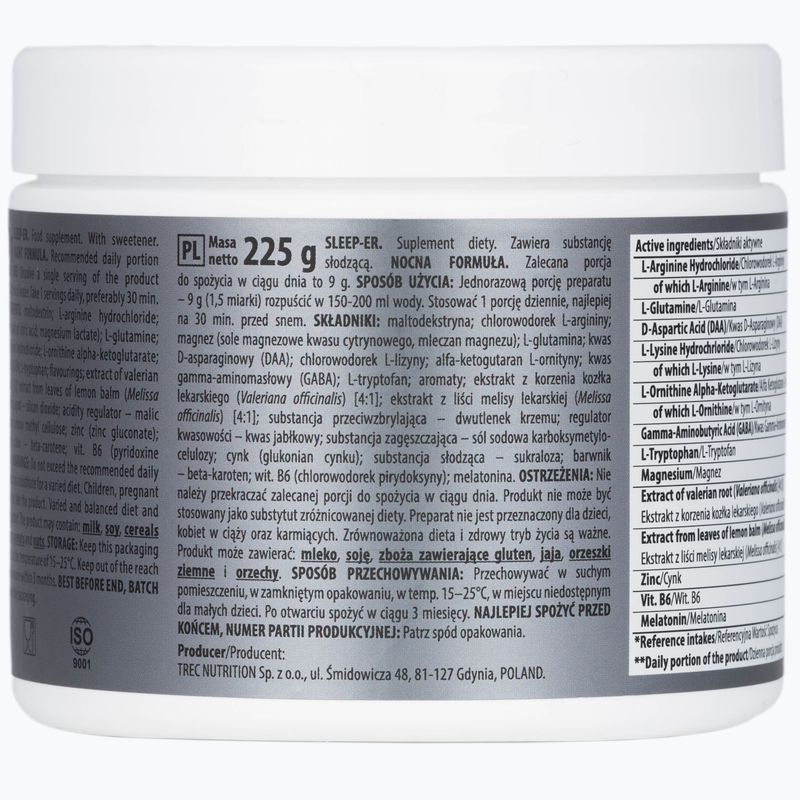 Sleep-ER Trec doplněk před spaním jako podpora regenerace 225g citron TRE/598#CYTRY 3