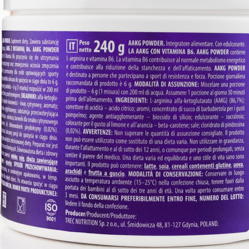 Předtréninkový přípravek Trec AAKG 240g pomeranč TRE/909 2