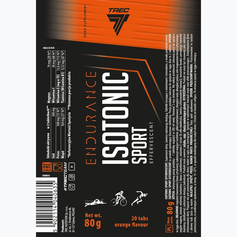 Trec Isotonic Sport Effervescent 20 tablet orange 3