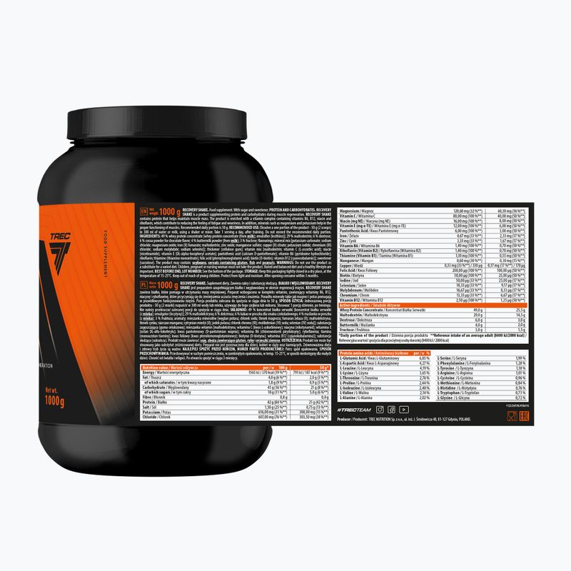 Protein Trec Endu Recovery Shake 1000 g čokoláda 2