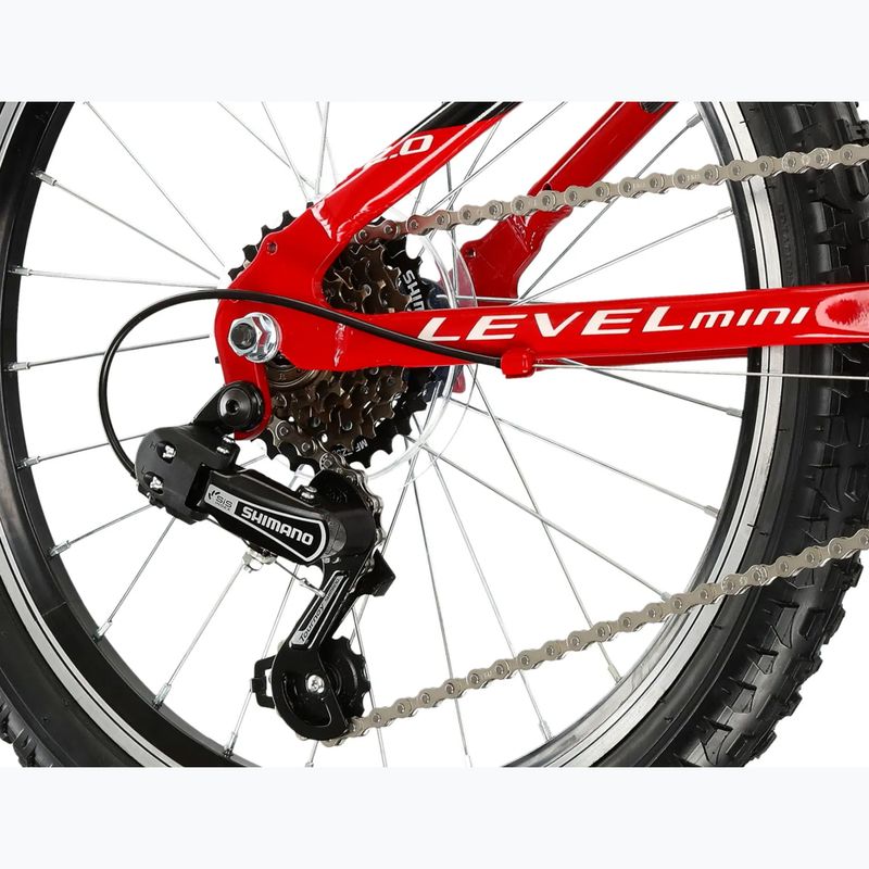 Dětské kolo KROSS Level Mini 2.0 red/black/gloss 7