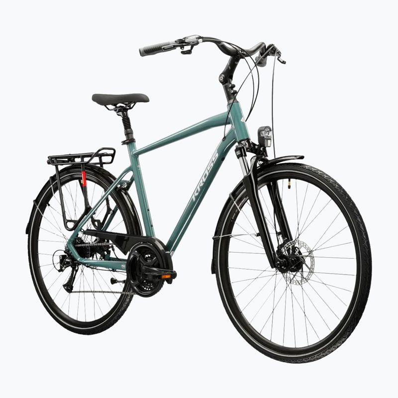Pánské trekingové kolo KROSS Trans 3.0 green/silver/gloss 2