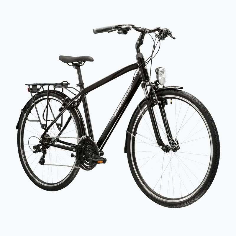 Pánské trekingové kolo KROSS Trans 1.0 black/silver/gloss 2