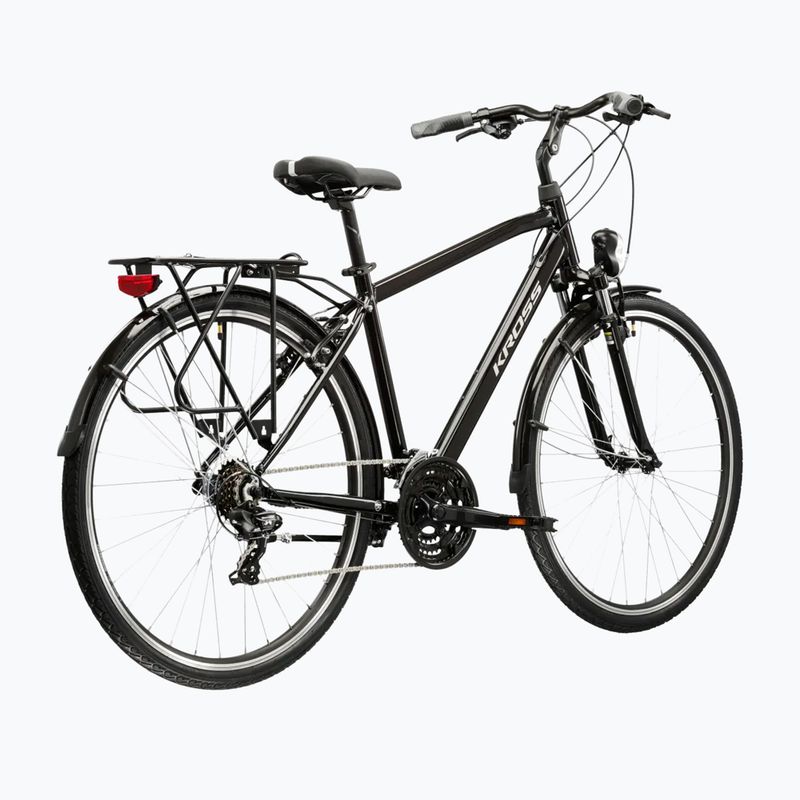 Pánské trekingové kolo KROSS Trans 1.0 black/silver/gloss 3