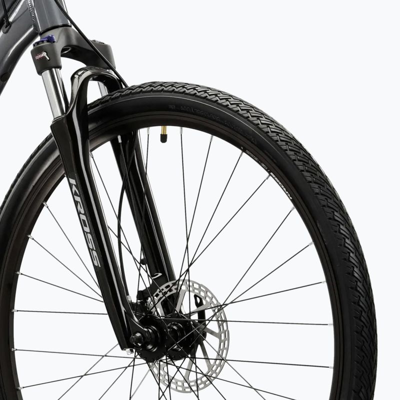 Dámské krosové kolo KROSS Evado 5.0 In grey/blue/gloss 5