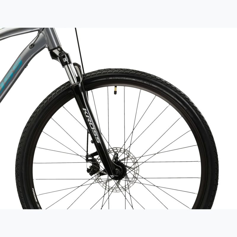 Krosové kolo KROSS Evado 3.0 grey/teal/gloss 6