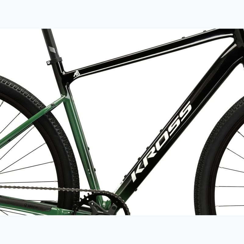Gravelové kolo KROSS Esker FL black/green/gloss 13